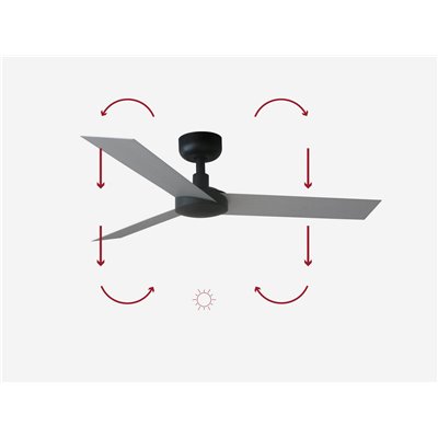 Ventilador de techo FARO Barcelona 34285 CRUISER S negro y aluminio