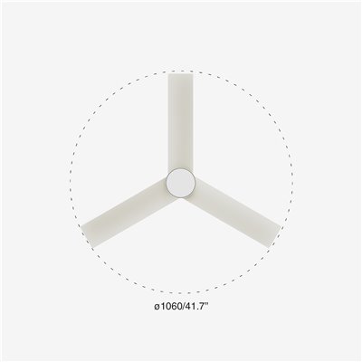Ventilador Led de techo FARO Barcelona 34288-1TW CRUISER S blanco