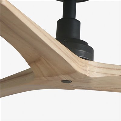 Ventilador de techo FARO Barcelona 34284 KLIM S negro y roble claro