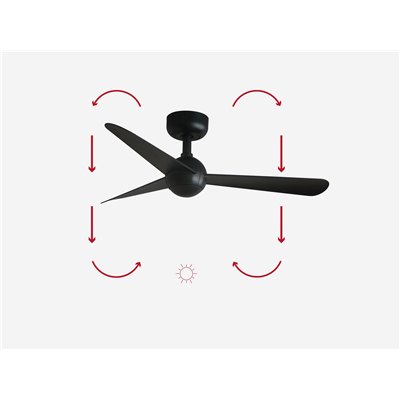 Ventilador SMART Tuya de techo FARO 34271WT SFERA S negro