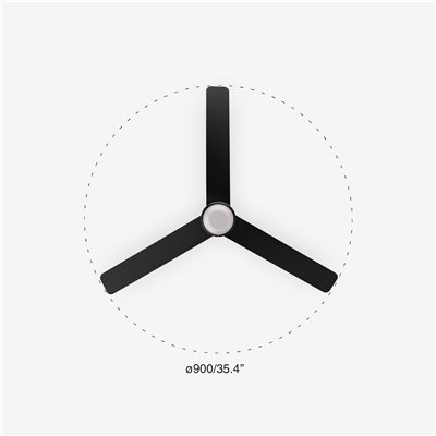 Ventilador Led de techo FARO Barcelona 33822-1TW MINI PUNT S negro
