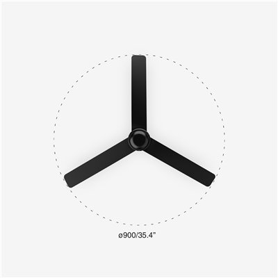 Ventilador SMART Tuya de techo FARO 33834WT MINI PUNT TUB S negro