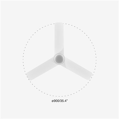 Ventilador Led de techo FARO Barcelona 33824-1TW HEY S blanco