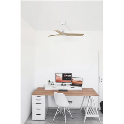 Ventilador de techo FARO Barcelona 33805 HEYWOOD Blanco/Arce 