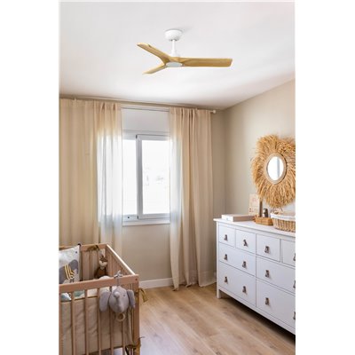 Ventilador de techo FARO Barcelona 33805 HEYWOOD Blanco/Arce 