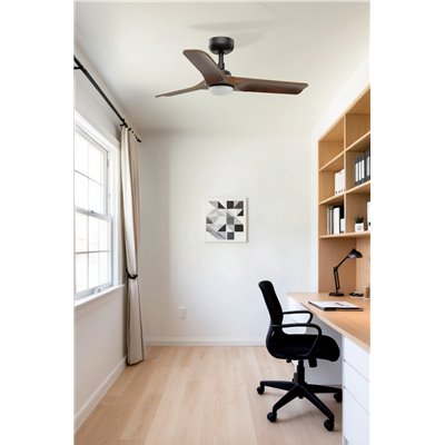 Ventilador Led de techo FARO Barcelona 33806-1TW HEYWOOD negro