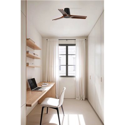 Ventilador de techo FARO 33837 HEYWOOD TUB S Negro/nogal