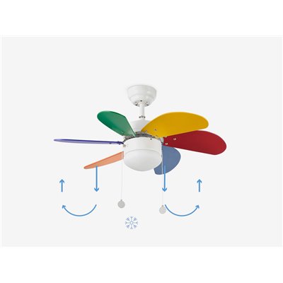 Ventilador de techo Faro Barcelona 33179 Palao Multicolor