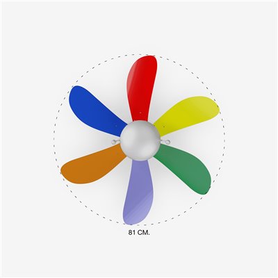 Ventilador de techo Faro Barcelona 33179 Palao Multicolor