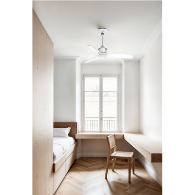 Ventilador de techo FARO Barcelona 33426 JUSTFAN cromo/transparente