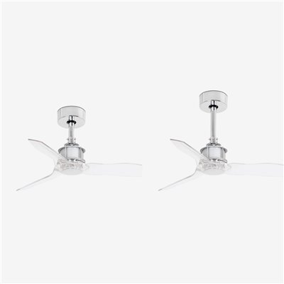 Ventilador de techo FARO Barcelona 33426 JUSTFAN cromo/transparente