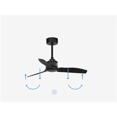 Ventilador de techo FARO Barcelona 33424 JUSTFAN negro mate