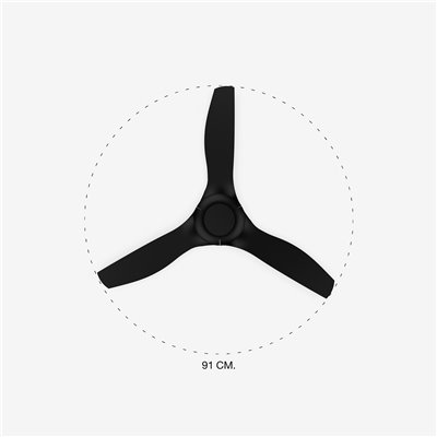 Ventilador de techo FARO Barcelona 33424 JUSTFAN negro mate