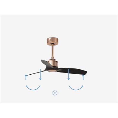 Ventilador de techo FARO Barcelona 33427 JUSTFAN Cobre/negro