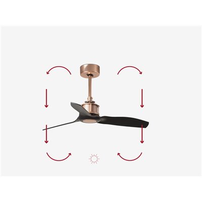 Ventilador de techo FARO Barcelona 33427 JUSTFAN Cobre/negro