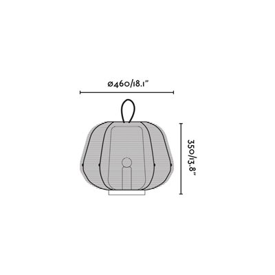 Lámpara portatil Jardin FARO Barcelona 72102-157 NARA Marrón óxido