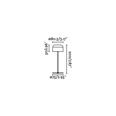 Lámpara portatil Jardin FARO Barcelona 71920 MAVIS 200 Negro