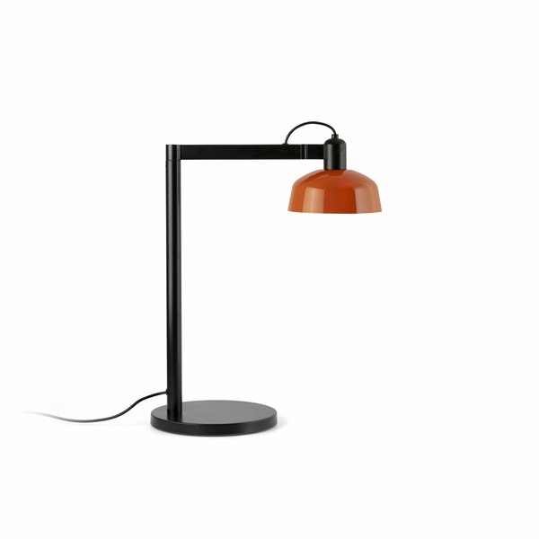 Lámpara de sobremesa FARO Barcelona 20337-143 TATAWIN Negro Satinado/Naranja rojizo