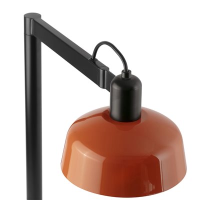 Lámpara de sobremesa FARO Barcelona 20337-143 TATAWIN Negro Satinado/Naranja rojizo