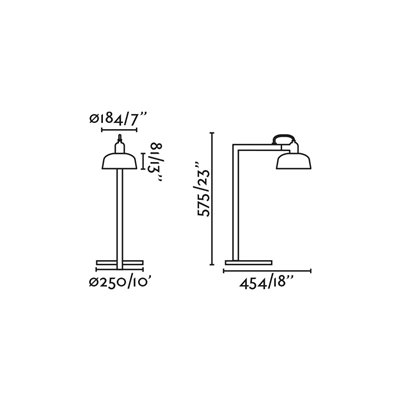Lámpara de sobremesa FARO Barcelona 20337-143 TATAWIN Negro Satinado/Naranja rojizo