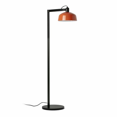 Lámpara de pie FARO Barcelona 20336-148 TATAWIN Negro Satinado/Naranja