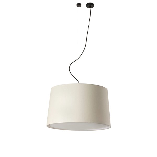 Lámpara colgante desplazado FARO Barcelona 20231-153 WINDSOR Negro/Lino