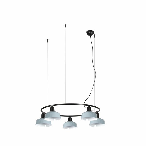 Lámpara colgante FARO 20343-142-5L TATAWIN METAL S circular Negro/Gris