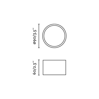 Plafón Led 8W 2700K 420Lm FARO Barcelona 68616 MIZU 90 Negro