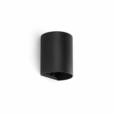 Aplique pared 1xGU10 FARO Barcelona 40523 SOLE 1L Negro