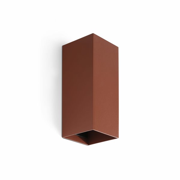 Aplique pared 2xGU10 FARO Barcelona 40549 LUNE SQ 2L Terracota