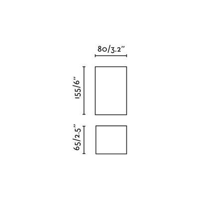 Aplique pared 2xGU10 FARO Barcelona 40549 LUNE SQ 2L Terracota
