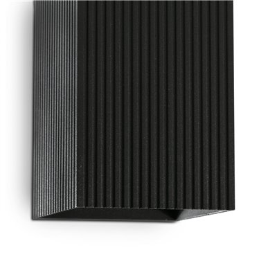 Aplique pared 2xGU10 FARO Barcelona 40566 LUNE SQ 2L estriado Negro