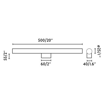 Aplique Led pared 7W 2700K 430Lm FARO 63557 CALMA 500 Terracota/Opal