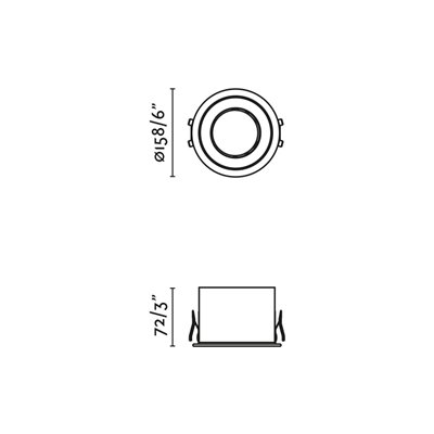 Empotrable Led 33W 2700K 2565Lm FARO Barcelona 44007 DOP 158 Blanco