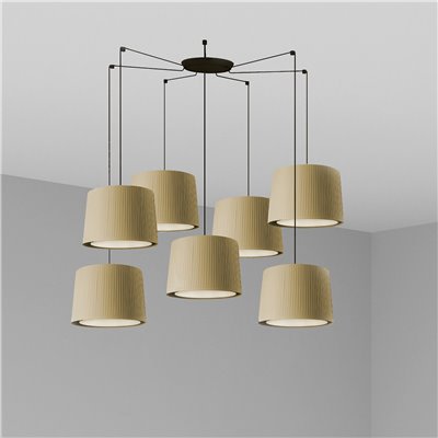 Lámpara combinada colgante FARO 64314-46-7L SAMBA Verde