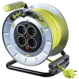 Enrollacable Metalico Masterplug Luceco OTME25164SL-PX 4 tomas 16A 25Mt