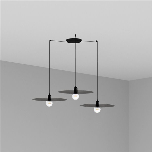 Lámpara combinada colgante FARO Barcelona 68145-3L PLAT Negro