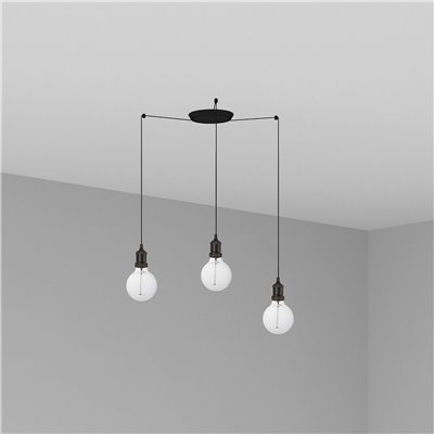 Lámpara combinada colgante FARO Barcelona 64135-3L ART Negro