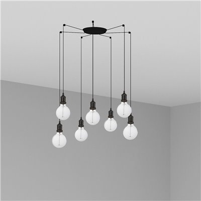Lámpara combinada colgante FARO Barcelona 64135-5L ART Negro