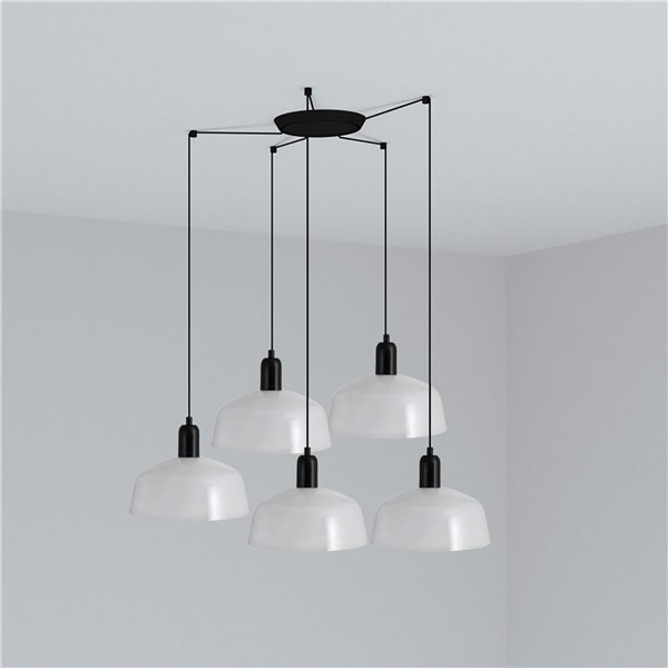 Lámpara combinada colgante FARO Barcelona 20340-119-5L TATAWIN M Blanco