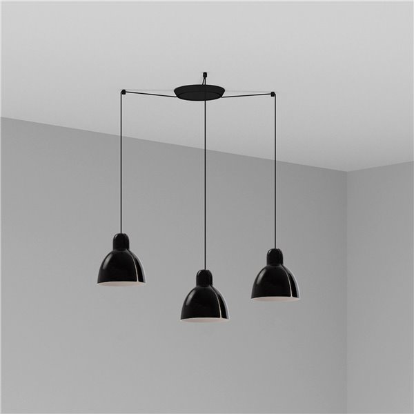 Lámpara combinada colgante FARO Barcelona 64255-112-3L VENICE 160 Negro