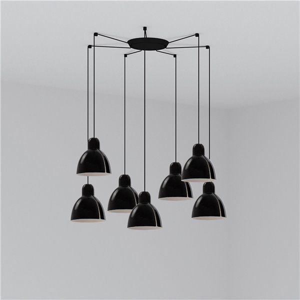 Lámpara combinada colgante FARO Barcelona 64255-112-7L VENICE 160 Negro