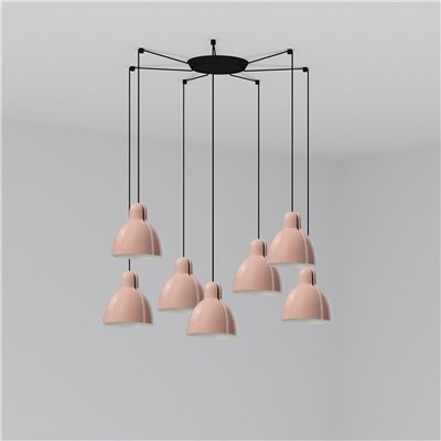 Lámpara combinada colgante FARO Barcelona 64255-113-7L VENICE 160 Rosa