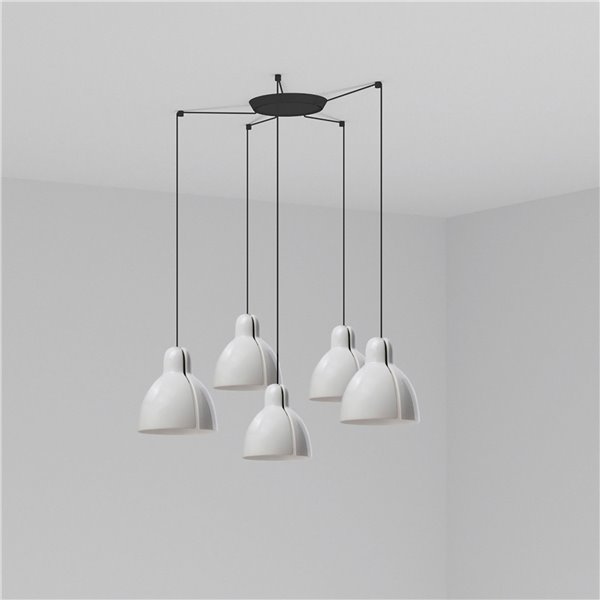 Lámpara combinada colgante FARO Barcelona 64255-124-5L VENICE 200 Blanco