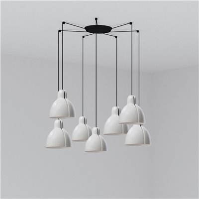 Lámpara combinada colgante FARO Barcelona 64255-124-7L VENICE 200 Blanco