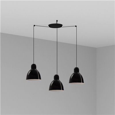 Lámpara combinada colgante FARO Barcelona 64255-125-3L VENICE 200 Negro