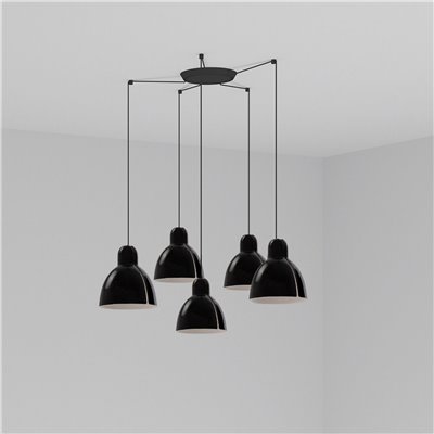 Lámpara combinada colgante FARO Barcelona 64255-125-5L VENICE 200 Negro