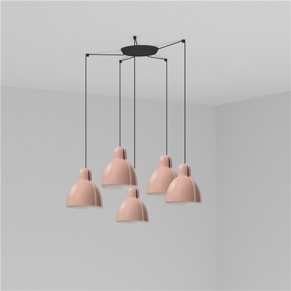 Lámpara combinada colgante FARO Barcelona 64255-126-5L VENICE 200 Rosa