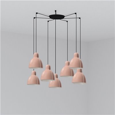 Lámpara combinada colgante FARO Barcelona 64255-126-7L VENICE 200 Rosa