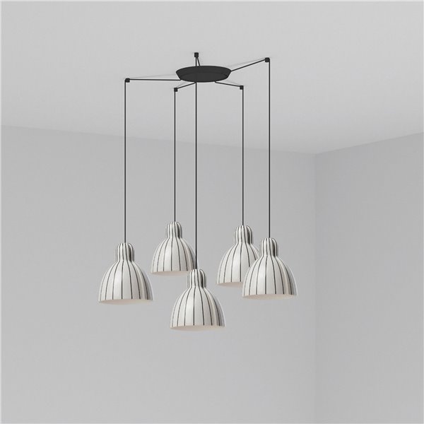 Lámpara combinada colgante FARO Barcelona 64255-127-5L VENICE 200 A rayas